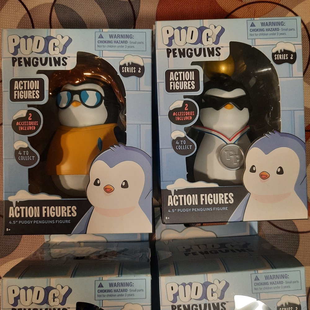 Pudgy Penguins Action Figures Series 2 Complete Collection bundle Of 4 new n box - Picture 2 of 5